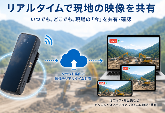 リアルタイムで映像共有